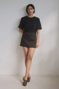 Samples And Archive Sale 26: (Sale) Suit Mini Skirt in Black