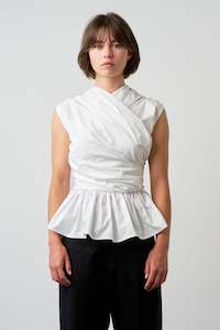 Ellisxarchivesale25: Sale - Wrap Bodice Deux Top in White