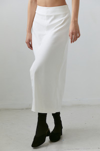 Last Ones: Split Suit Skirt in Ivory