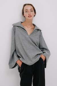 Sale: Polo Wool Jumper in Grey