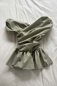 Limited Edition: Wrap Bodice Deux Top in Lemon Cyan Check (Last ones)