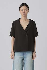 Chocolate: Yin SS Shirt in Chocolate