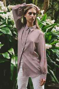 Sale: Mes Original Shirt in Striped Silk