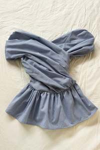 Limited Edition: Wrap Bodice Deux Top in Micro Check (Limited Edition)