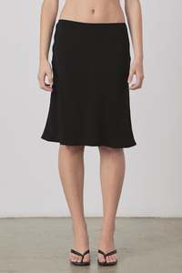 Permanent: Slip Midi Picot Skirt in Black