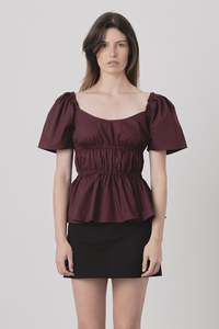 Permanent: Bodice Top in Burgundy