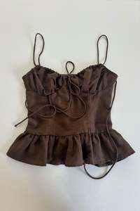 Chocolate: Frou Camisole in Chocolate