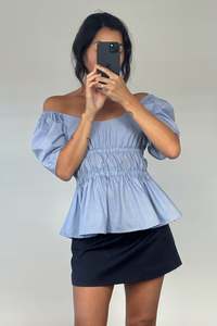 Last Ones: Bodice Top in Micro Check
