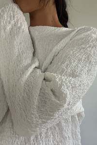 (Remnants) Universal Blouse in Crush White