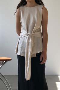 Jose Tie Top in Bone