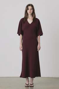 Kaftan Dress in Burgundy