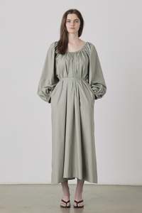 Bloom U-Neck Maxi Dress in Sage