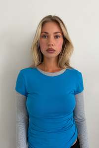 Warp SS Tee in Electric Blue