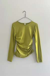 Warp LS Top in Chartreuse