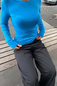 Warp LS Top in Electric Blue