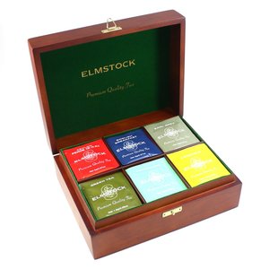 Products: 6 Compartment Mahogany Style Presentation Gift Box