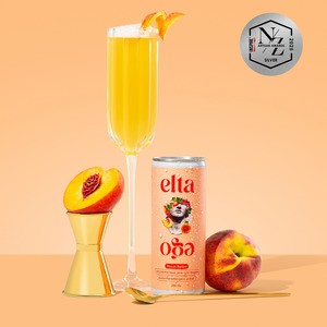 Elta Ego Cocktails: Non-Alcoholic Peach Bellini