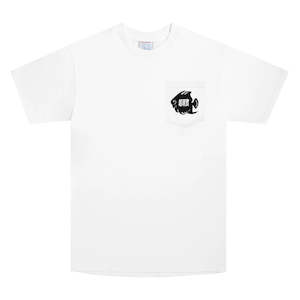 T-SHIRT: Sci-Fi Fantasy Fish Pocket Tee White