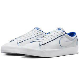 Shoes: Nike SB Blazer Low Pro GT Premium Shoe (WHITE/GAME ROYAL/WHITE)