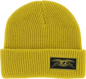Anti Hero: AntiHero Stock Eagle Label Cuff Beanie Yellow
