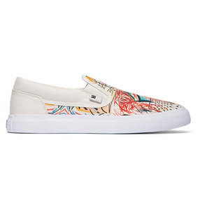 Dc: DC x Basquiat Manual Slip On Off White