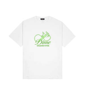 Dime: Dime Cursive Power T-Shirt White
