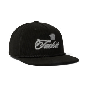 HUF Fuck It Lux Cord Snapback Black