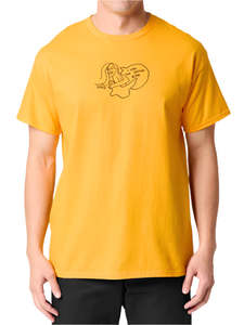 Krooked: Krooked Love Bird Tee Gold