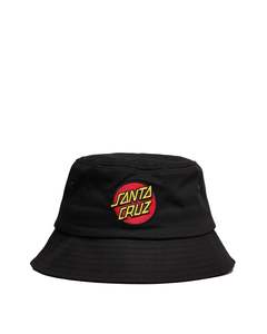 Santa Cruz Classic Dot Patch Bucket Hat Black Size S/M