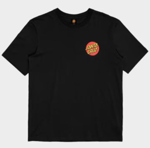 Santa Cruz Classic Dot Chest Tee Black
