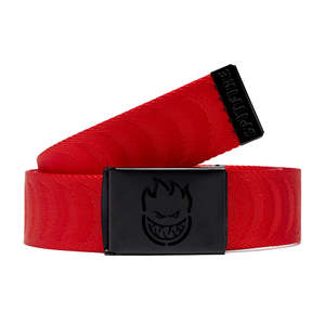 Spitfire Bighead Cut Out Jacquard Swirl Belt Red