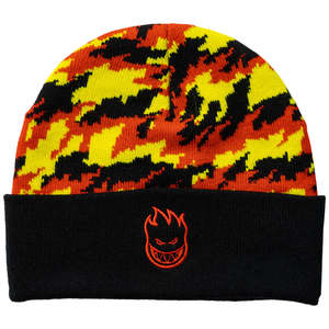 Spitfire: Spitfire Bighead Flame Beanie Black/Red/yellow