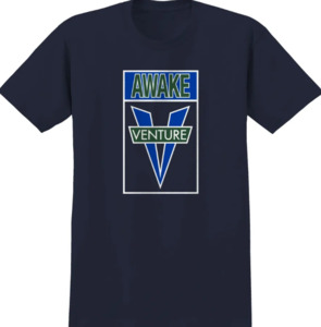 Venture: Venture Awake Tee Navy w Royal Blue and Green