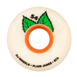 Skateboard Wheels: OJs Plain Jane Keyframe Wheel 54mm/ 87a White