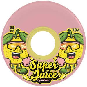 Skateboard Wheels: OJ Paloma Mini Super Juice Wheels Pink 55mm/ 78A