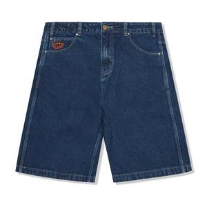 Sweat Pants: Butter Goods Spider Denim Short Dark Indigo