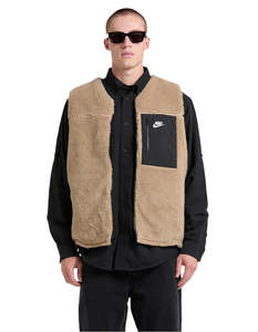 Jackets: Nike SB Winter Sherpa Vest Khaki/Black