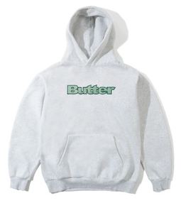 Butter Goods Textured Logo Hoodie Ash
