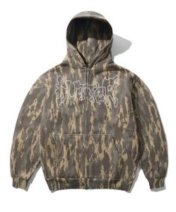 Hoodies: Butter Goods Blotch Zip Thru Hoodie Washed Camo
