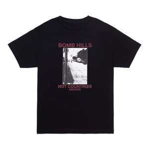 Gx1000: GX1000 Bomb Hills Not Countries Tee Black w Burgundy