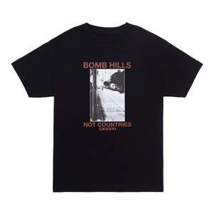 GX1000 Bomb Hills Not Countries Tee [Black w/ Brown Font]