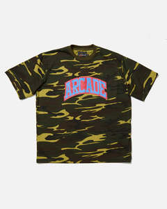 Arcade Camo Arch T-Shirt Natural World Green