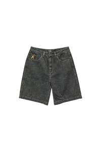 X Large: Xlarge Bubble Bull Denim 91 Short Washed Black
