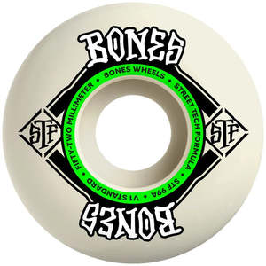 Skateboard Wheels: Bones STF V1 Standard 99A Wheels 52mm and 54mm