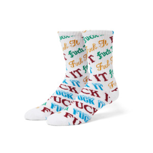 Huf Wintertime Fuck It Sock White