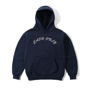 Cash Only Diamond Plate Logo Hood Navy