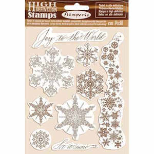 Stamps Stamperia: Stamperia - Winter Tales - HD Natural Rubber Stamp - Snowflakes