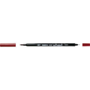 Marvy - Le Plume II - Duel Tip Marker - English Red