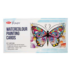 Jasart: Jasart - Voyager Watercolour - Watercolour Colouring Cards (280mmx148mm)