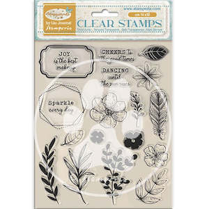 Stamps Stamperia: Stamperia - Masquerade - Clear Stamps - Flowers and Leaves
